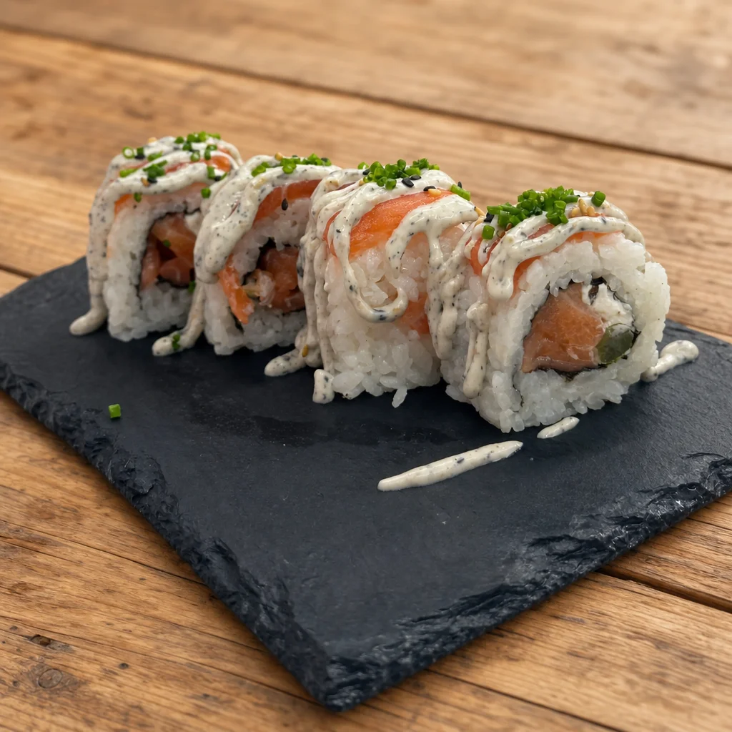 Uramaki Salmón Roll – Sushi Casco Bilbao